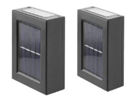 Lauko šviestuvas su saulės baterija, 2 vnt.